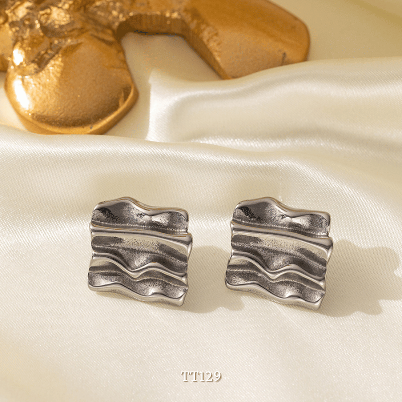 Bông tai Thép Titan không gỉ dạng bảng thép TT129