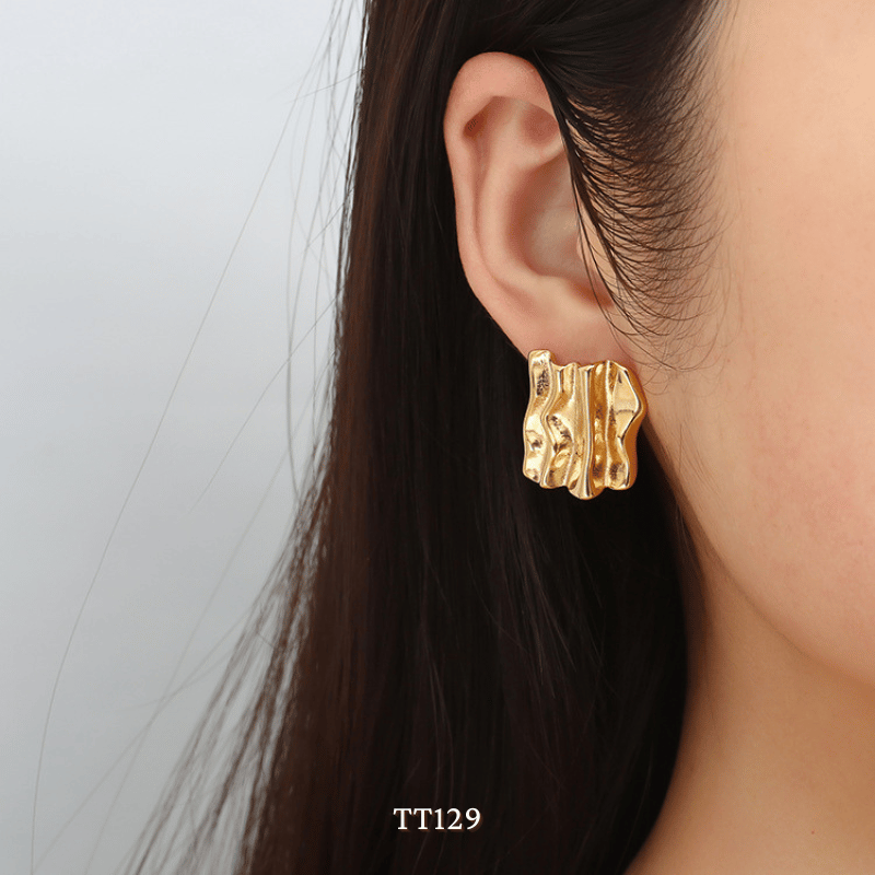 Bông tai Thép Titan không gỉ dạng bảng thép TT129