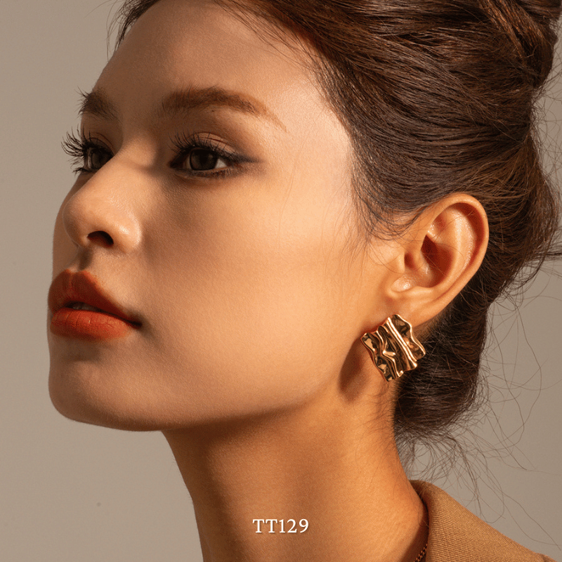 Bông tai Thép Titan không gỉ dạng bảng thép TT129