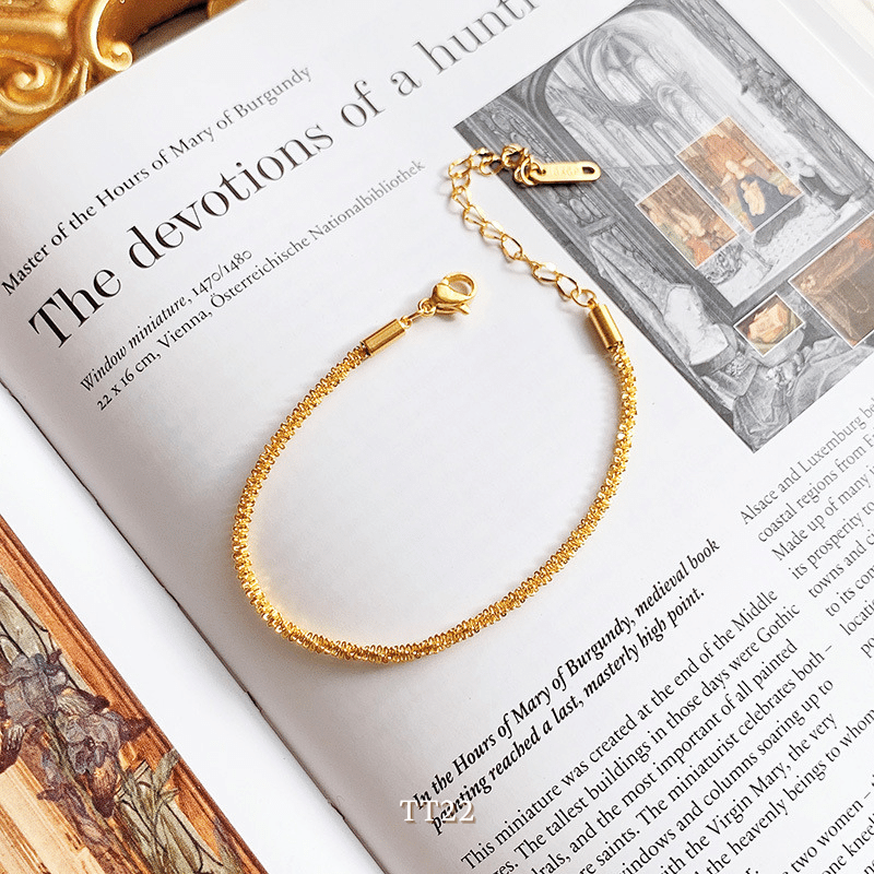 Vòng tay titan không đen gỉ basic thời trang unisex hottrend TT22