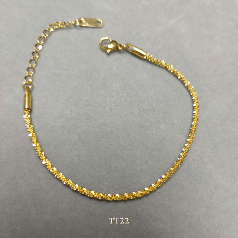 Vòng tay titan không đen gỉ basic thời trang unisex hottrend TT22