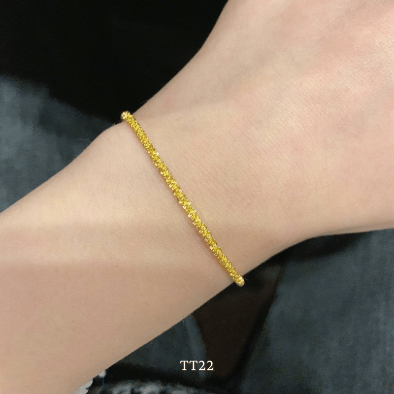 Vòng tay titan không đen gỉ basic thời trang unisex hottrend TT22