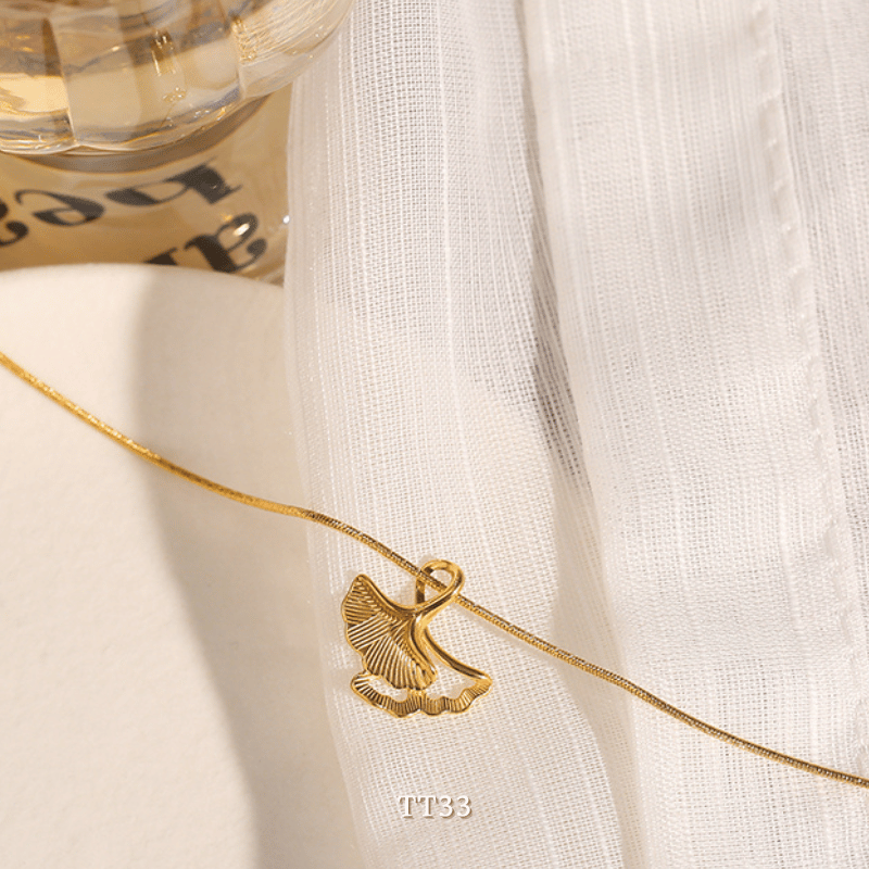 Dây chuyền nữ hình quạt titan không đen gỉ phụ kiện trang sức thời trang TT33