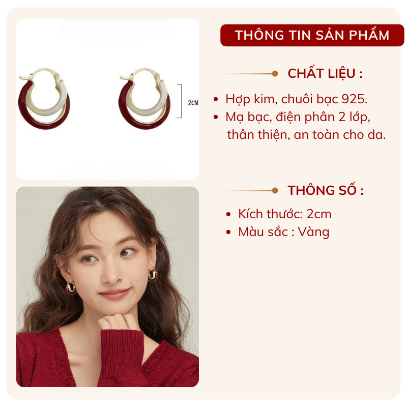 Bông tai khoen tròn VV182