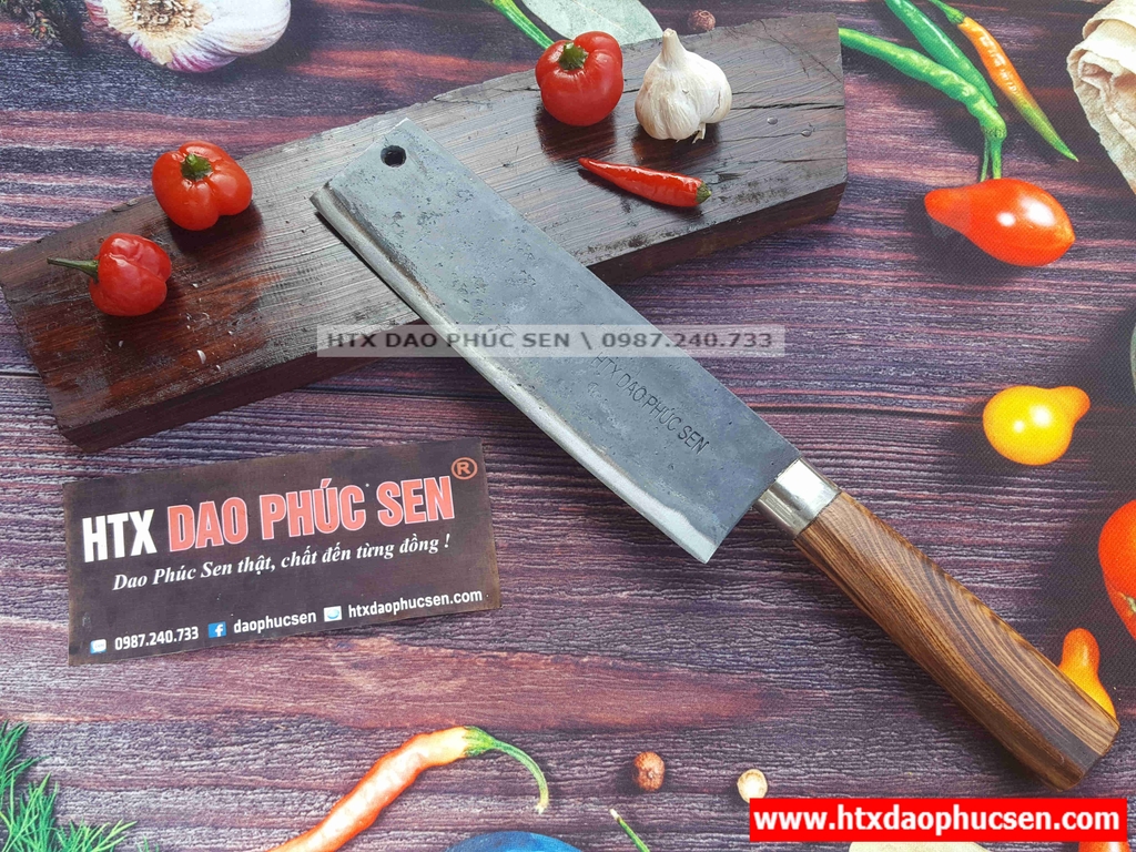 Dao Thái Thịt G02 Thép Nhíp Sắc Bén, Giữ Sắc Lâu, Dễ Mài Lại Hàng Chuẩn Dao Vip - HTX Dao Phúc Sen