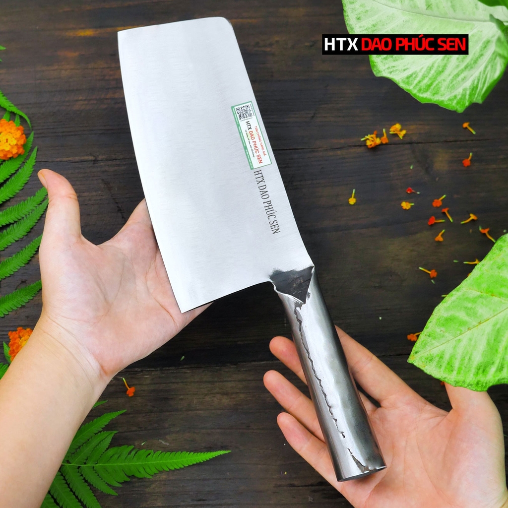 Dao chặt gà thép trắng cao cấp cán sắt SCGK