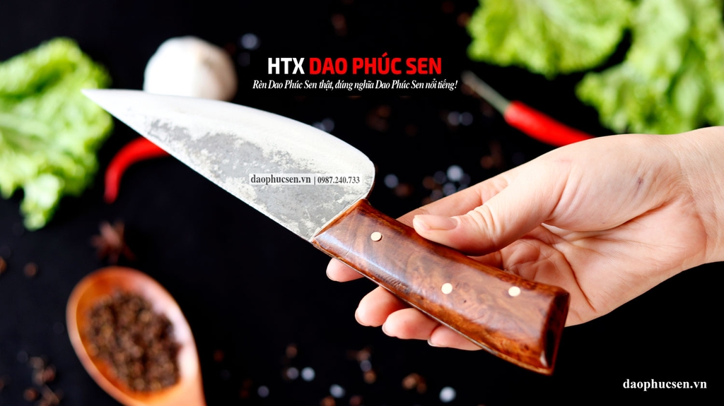 DAO BẦU LỌC 16 cán ốp nu nghiến G08OND / HTX DAO PHÚC SEN
