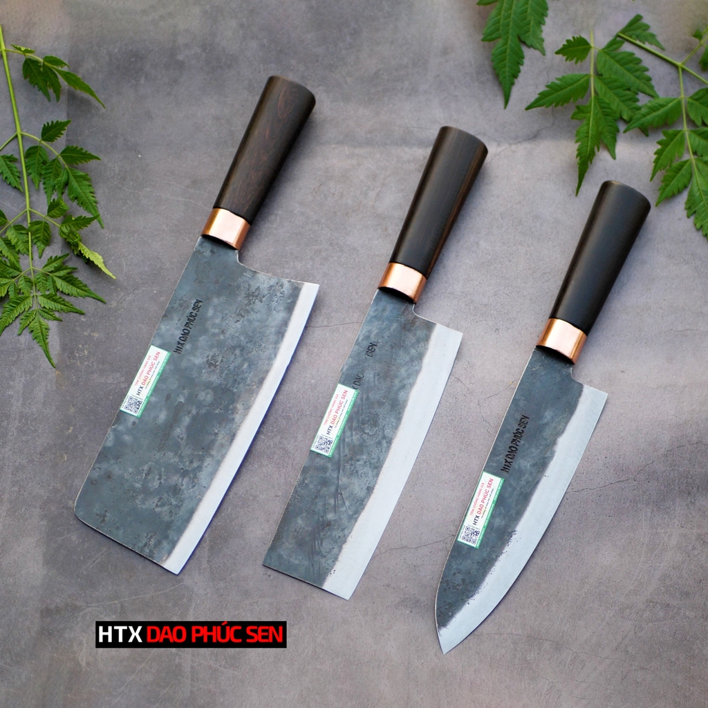 Bộ dao nhà bếp 3 món CB88 chất lượng cao, sắc bén đảm bảo an toàn vệ sinh - Hàng chuẩn của DAO VIP - HTX DAO PHÚC SEN