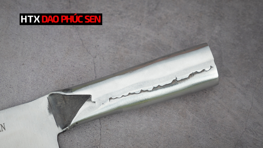 Dao chặt gà thép trắng cao cấp cán sắt SCGK