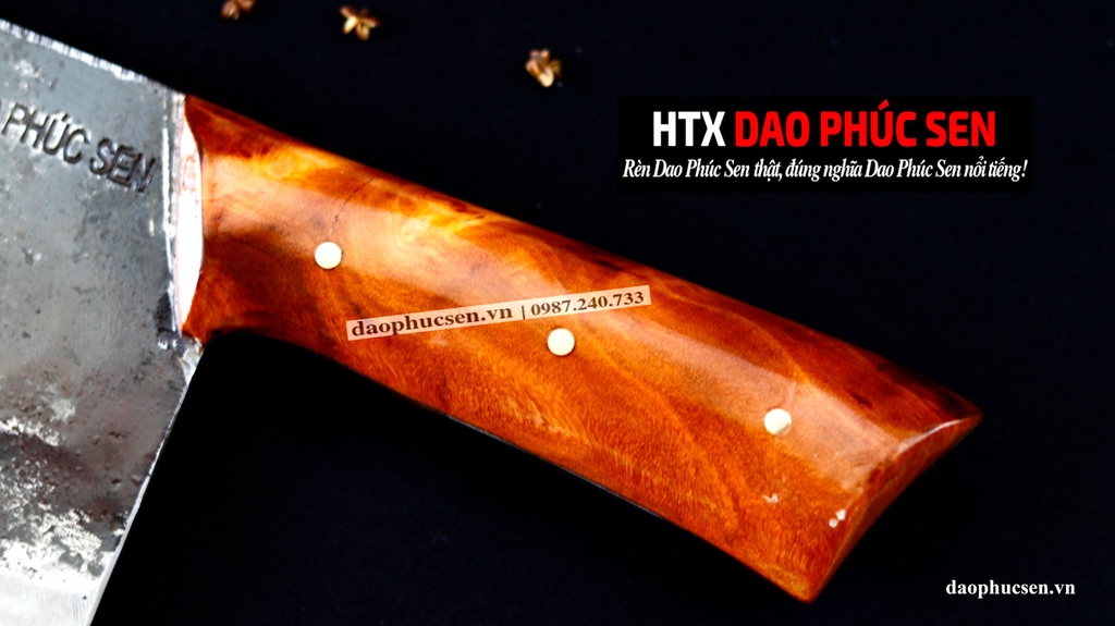 Dao chặt - thái bản 10 - Thép nhíp ô tô - Cán ốp nu - CTB10OND