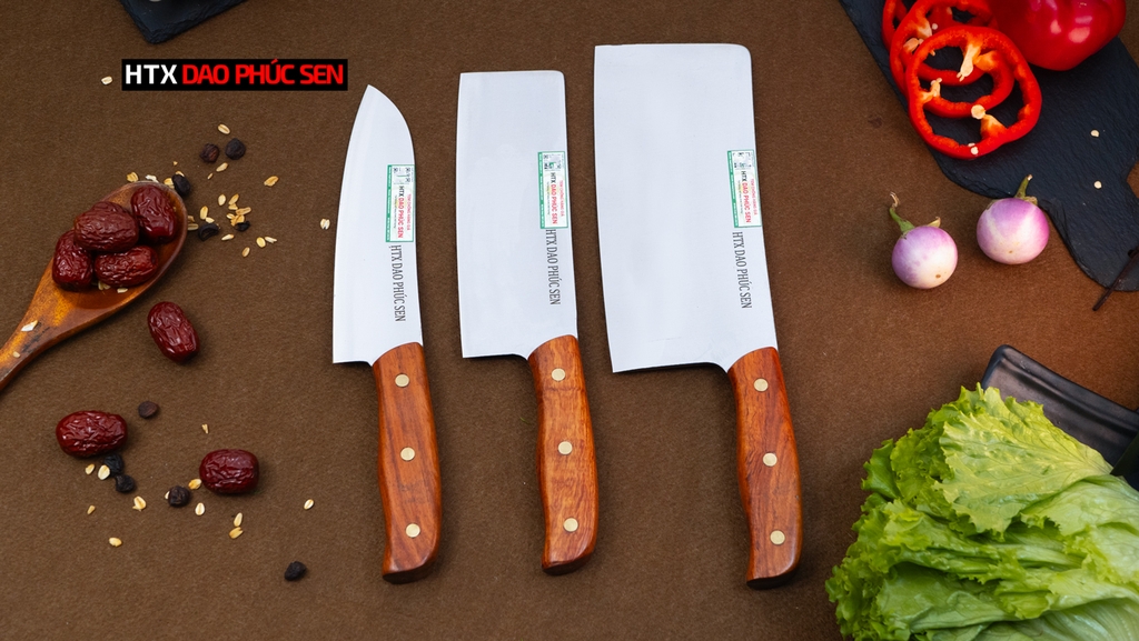 Bộ dao bếp 3 món thép trắng CB89TH