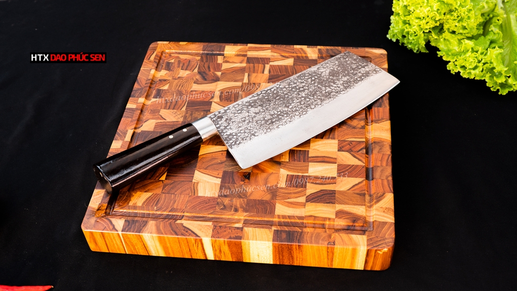 Thớt Gỗ Teak Cao Cấp - Chặt thái, Trang Trí - 30x30x3,8cm - VDC04