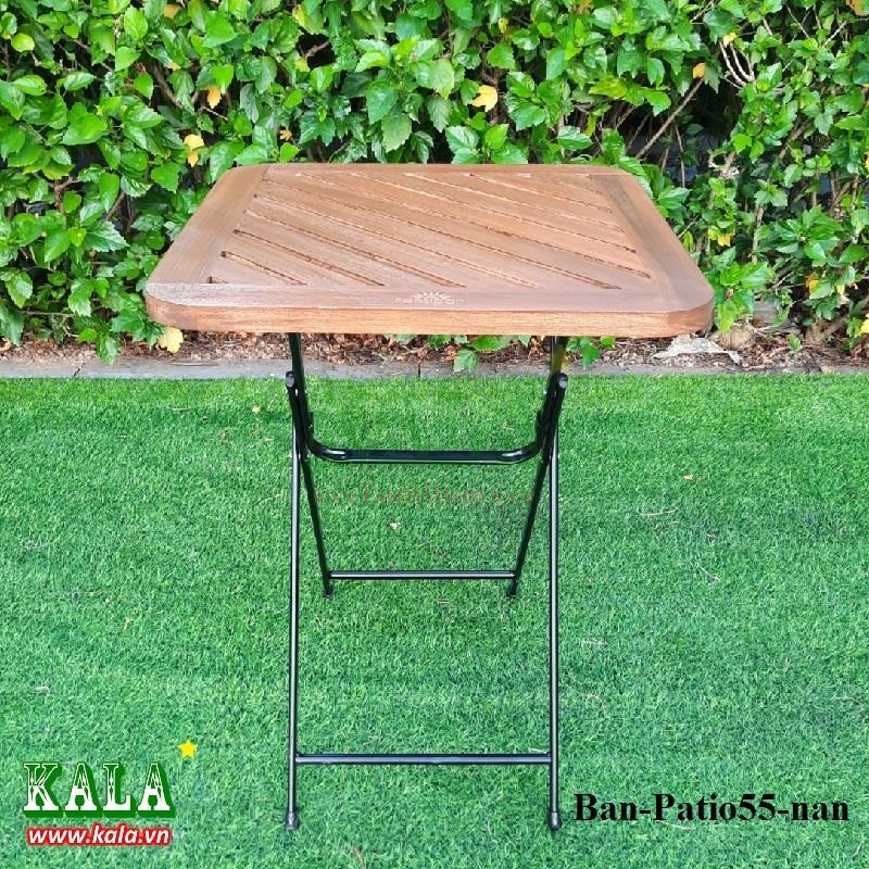 Bàn Fansipan Patio mặt nan chéo 55cm