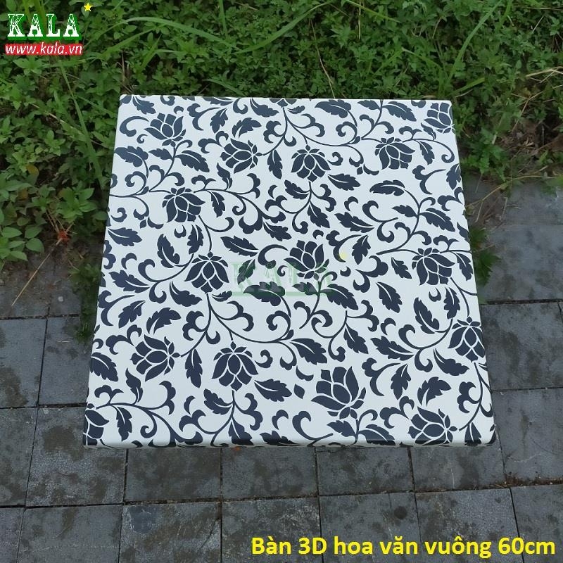 Mặt bàn hoa văn 3D vuông 600 x 600