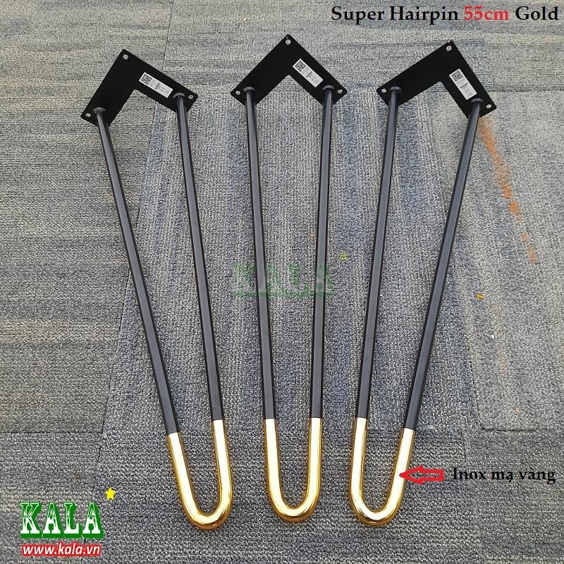 Chân bàn Super Hairpin 55cm Gold