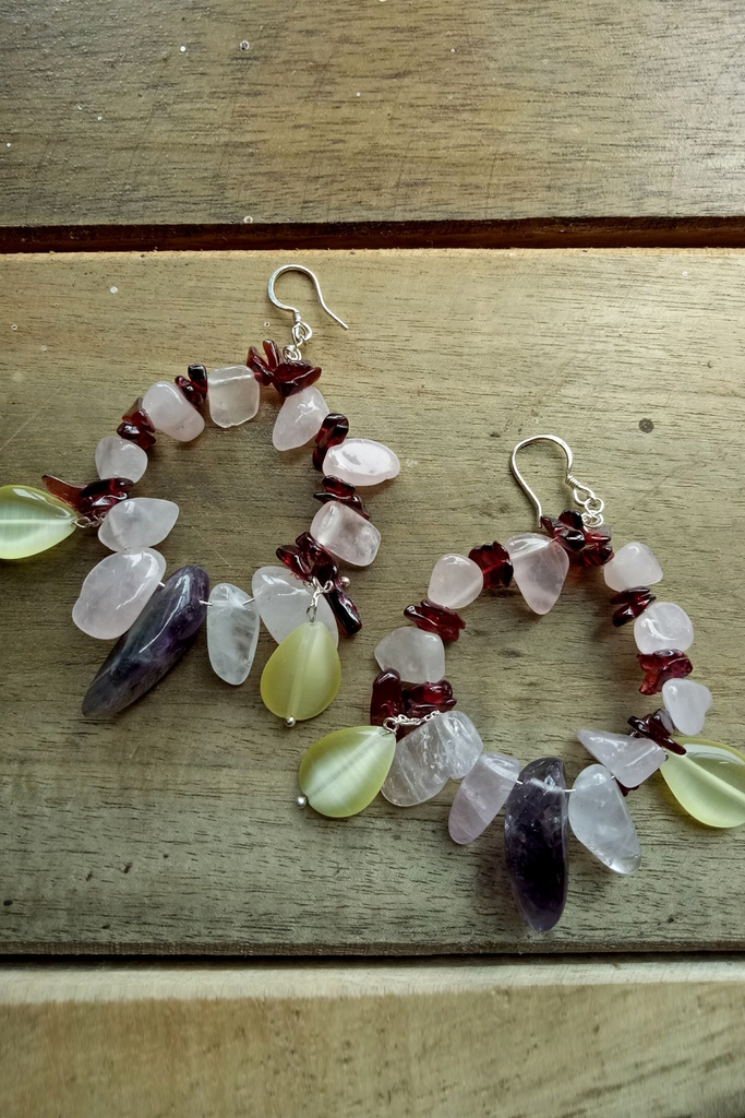 Bông tai Purple Rose Sunshine Earings