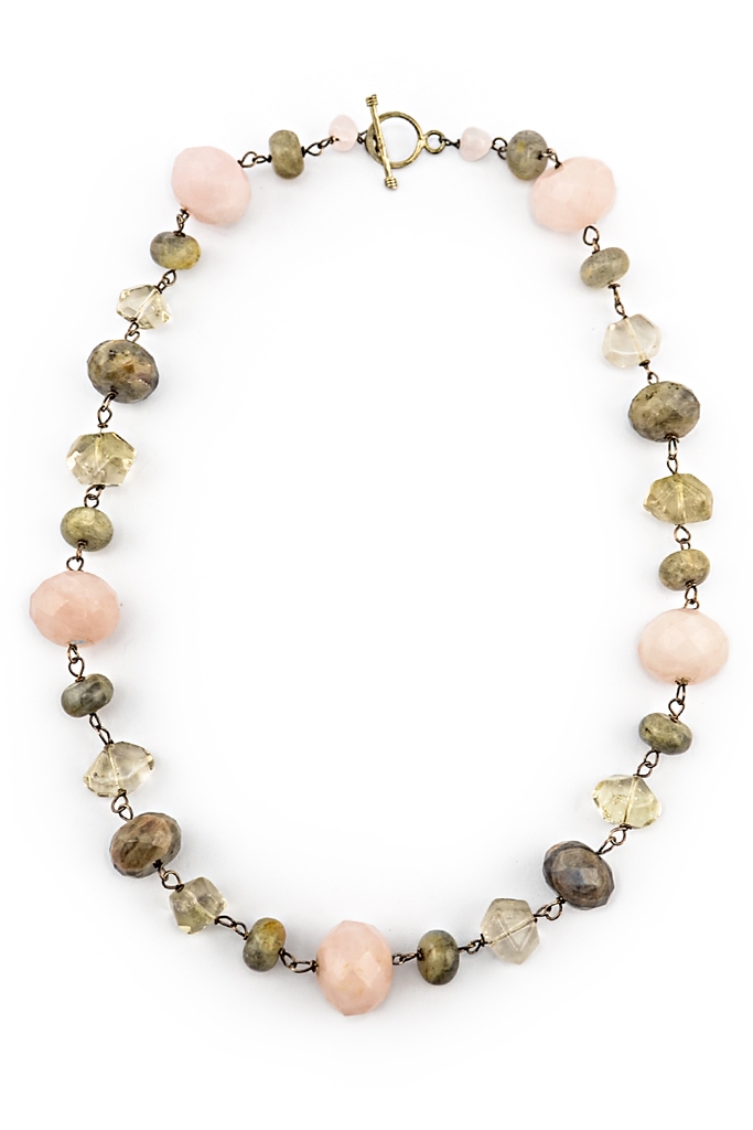 Najwa Rose Labra Citrine & Silver Necklace