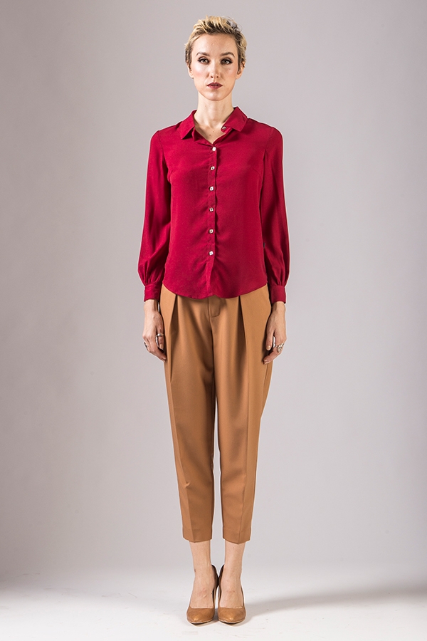 Clare Blouse/ Oxblood