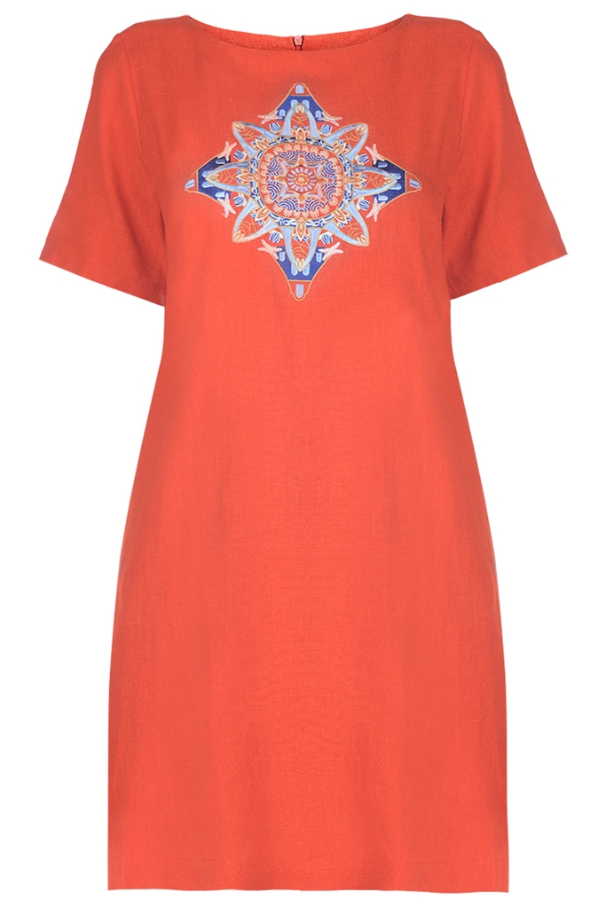 Đầm Goldie Embroidered Shift Dress/ Orange 2191