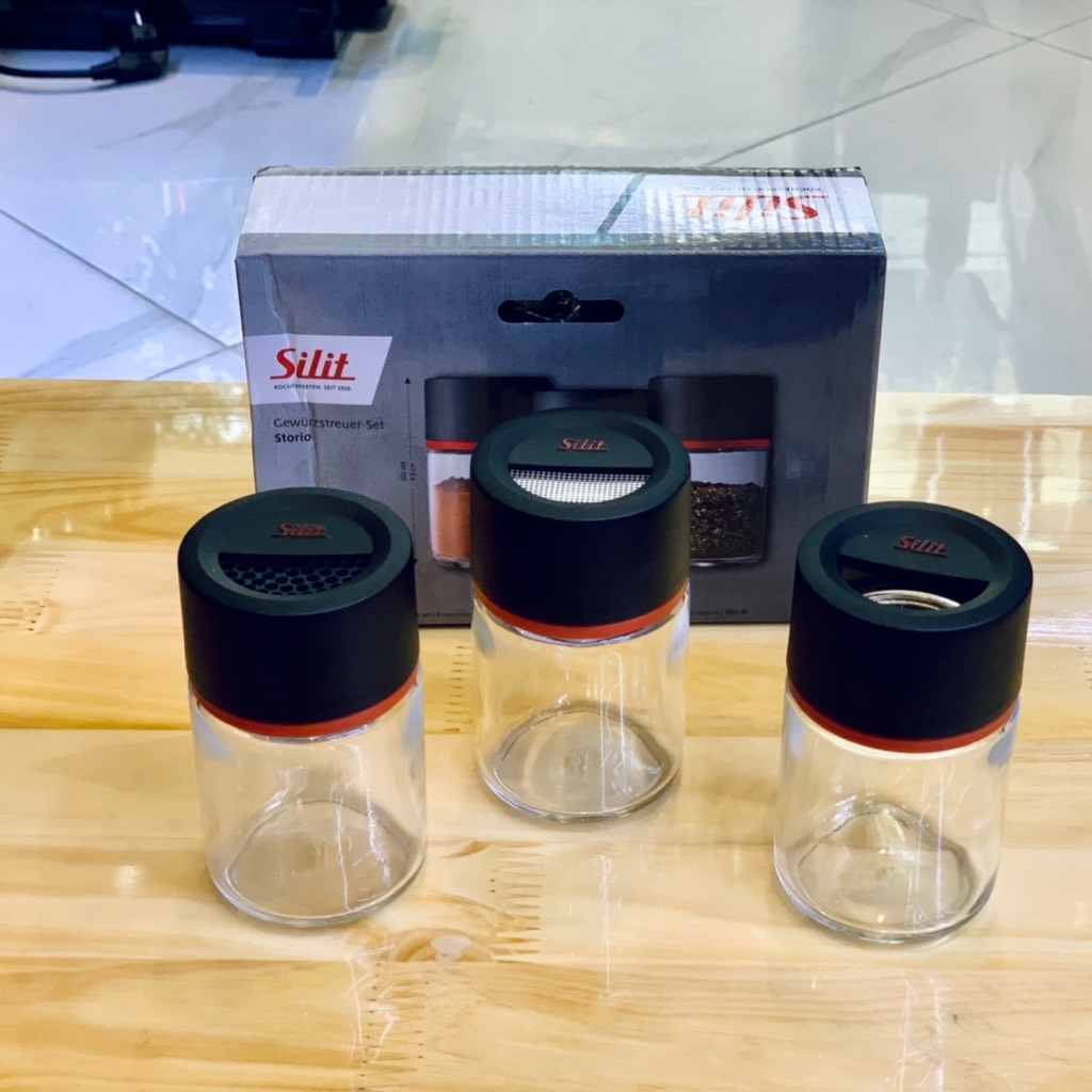 Set 3 lọ đựng gia vị Silit Storio