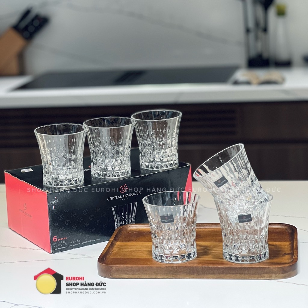 Bộ 6 cốc thấp Cristal D'Arques Lady Diamond 270ml