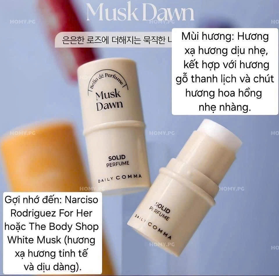 Nước hoa sáp Daily Comma màu trắng