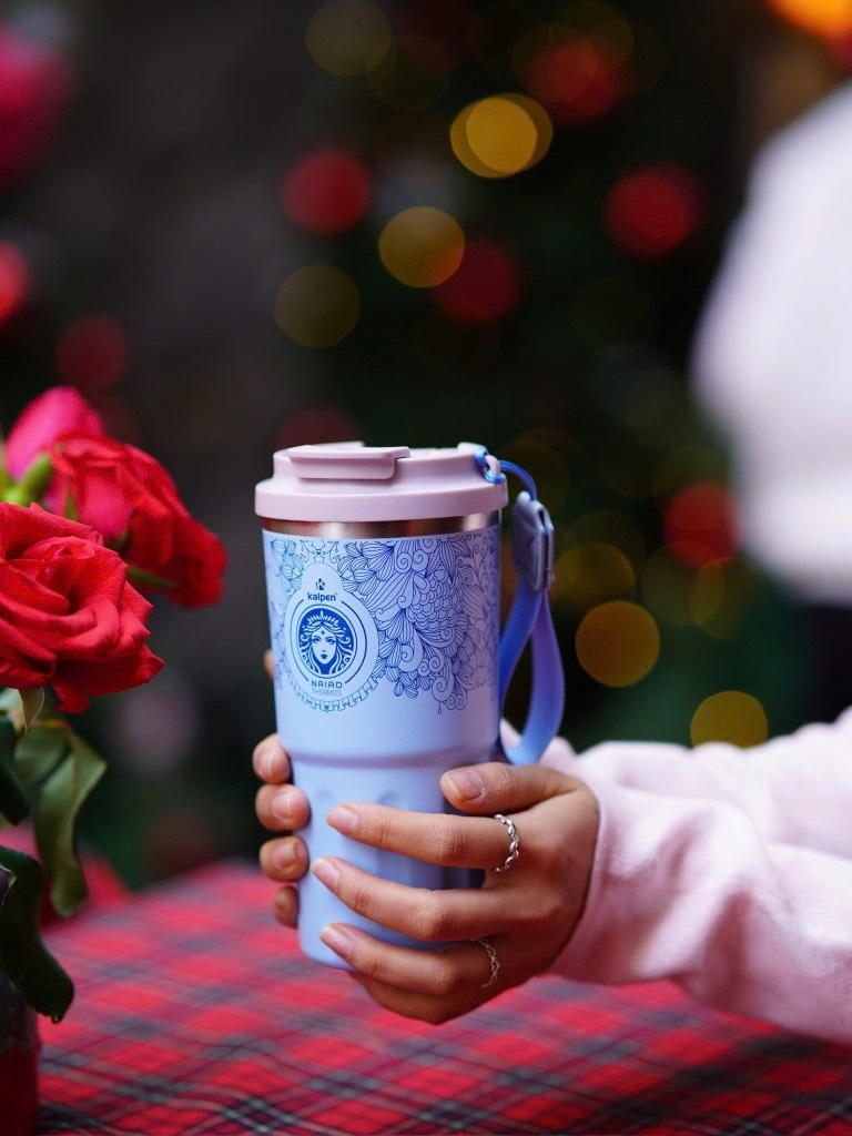 Cốc giữ nhiệt inox Kalpen 600ml màu xanh