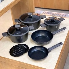 Bộ nồi Berlinger Haus BH/8140 10 món màu than đen