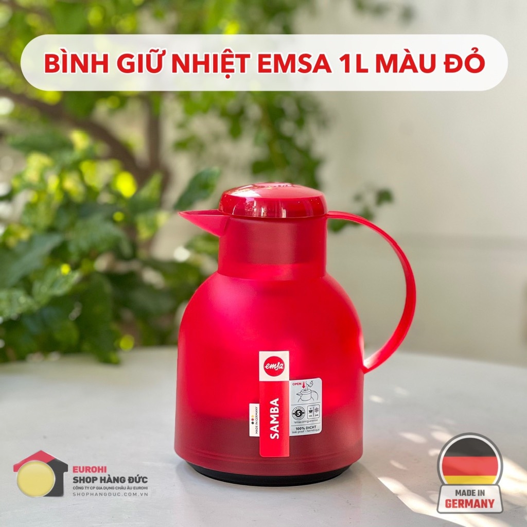 Bình giữ nhiệt Emsa Samba 1L màu đỏ 232