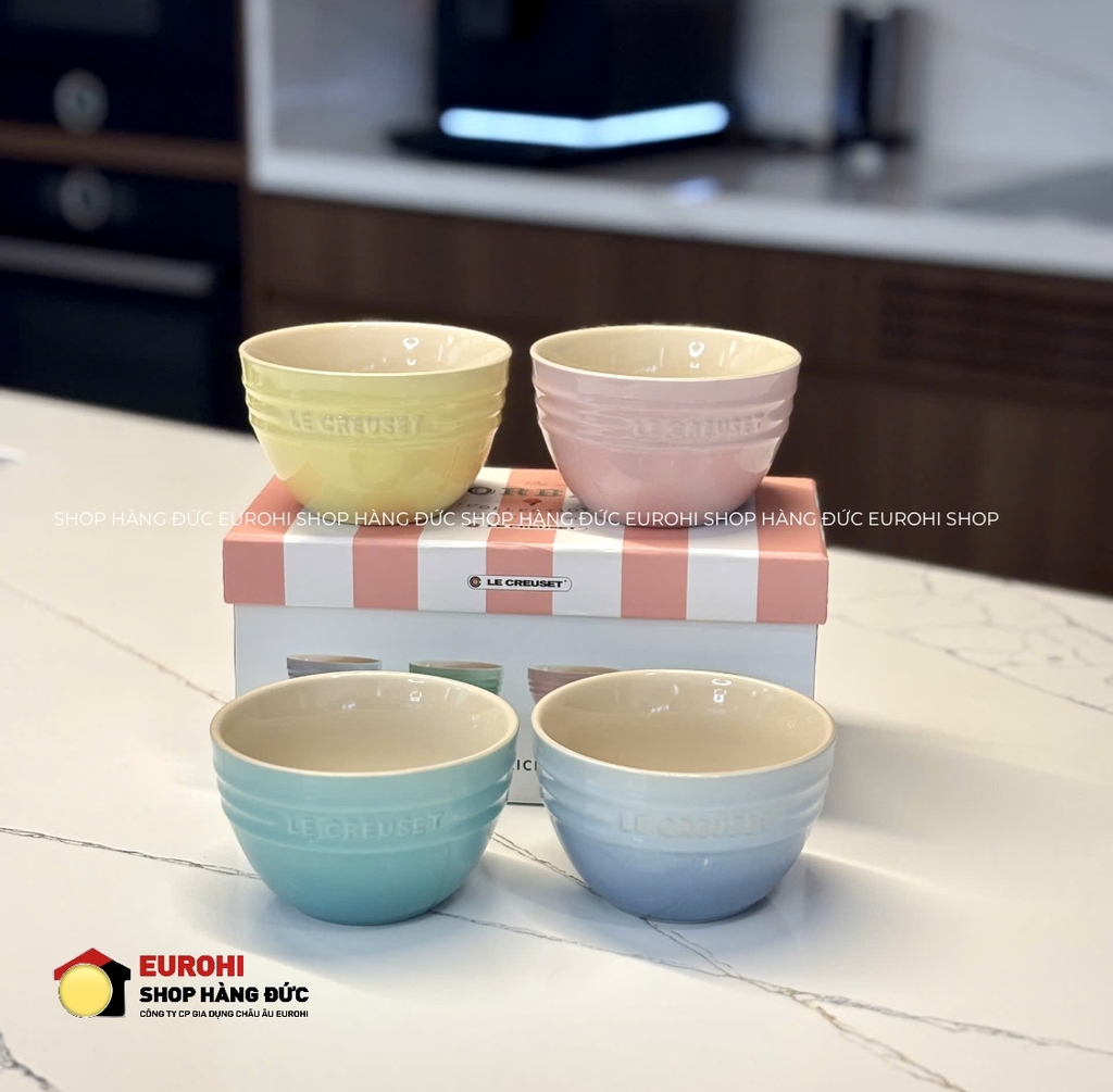 Set 4 bát sứ ăn cơm Le Creuset Sorbet 12cm (91061600714080)