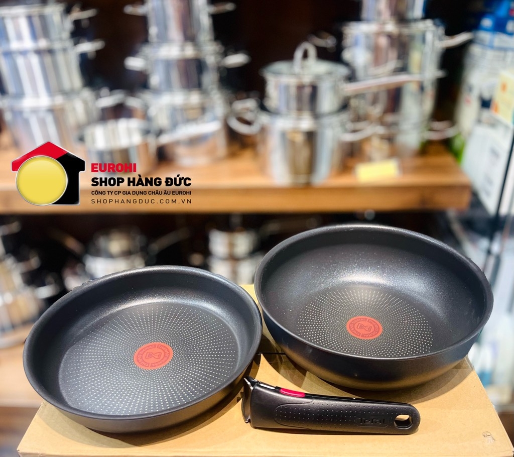 Set chảo Tefal Ingenio 3 món cán rời (chảo sâu 26cm, chảo chiên 24cm, cán cầm rời)