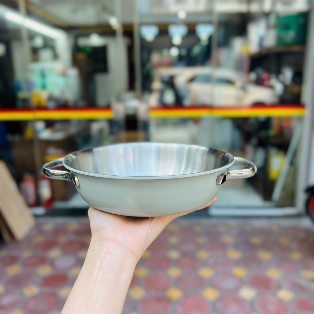 Chảo nông lòng Edelkochen Chak Chak collection 18cm màu Eco Green (màu xanh)