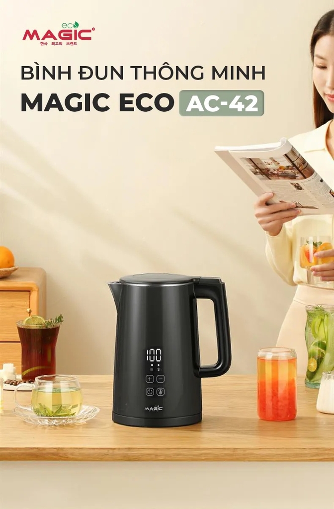Ấm siêu tốc Magic 2 lớp có chỉnh nhiệt AC-42