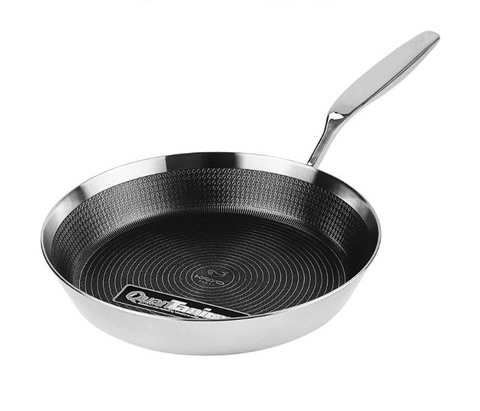 Chảo inox chống dính hoa văn nổi Kaiyo Tri-Ply nông lòng 26cm