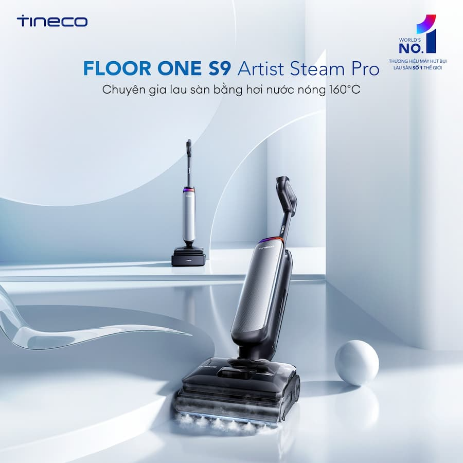 Máy hút bụi lau sàn khô ướt Tineco Floor One S9 Artist Steam Pro
