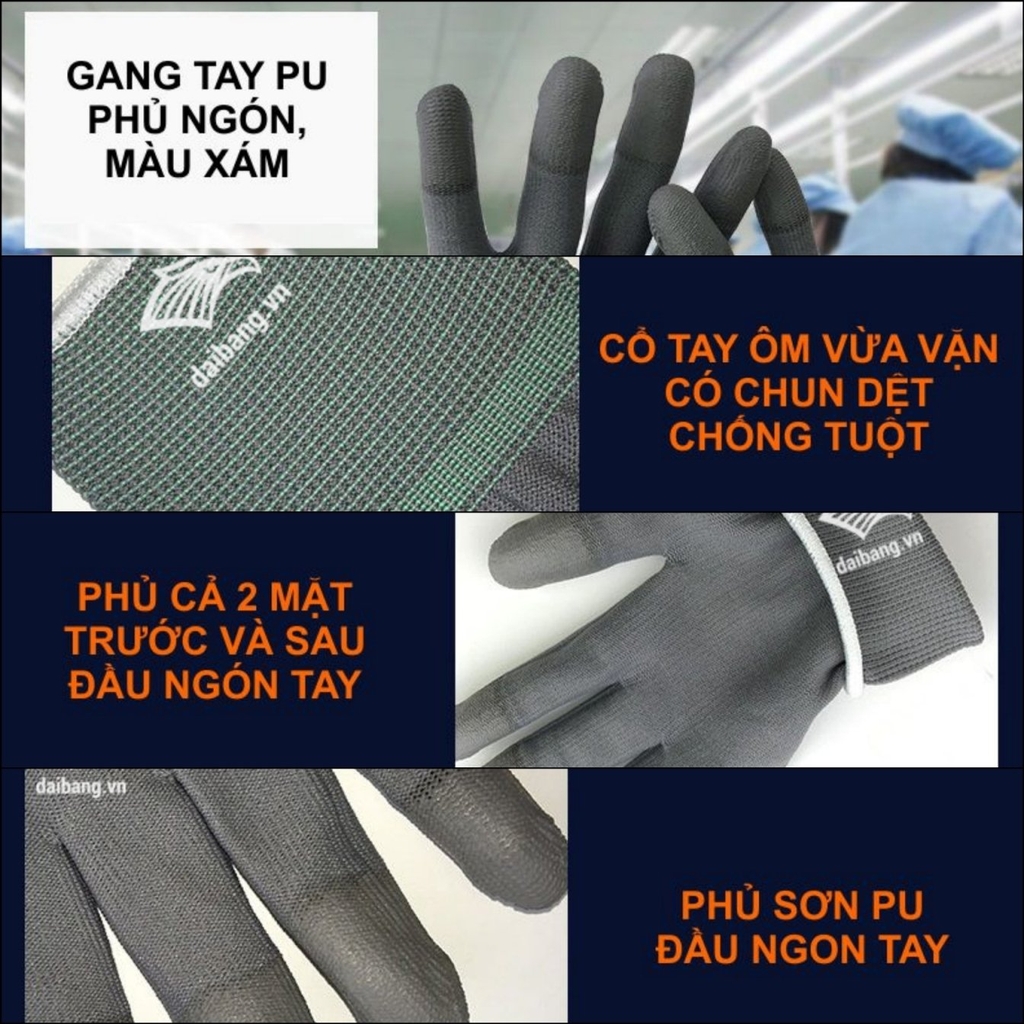 Đặc tính của Găng tay phủ PU đầu ngón