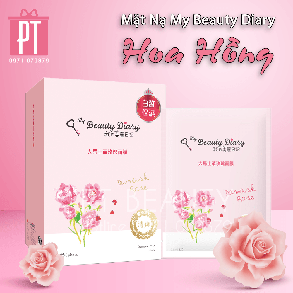 Mặt Nạ My Beauty Diary Hoa Hồng - Damask Rose Mask 8pcs