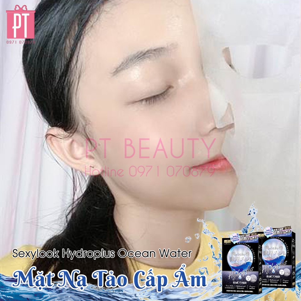 (xanh dương) Mặt Nạ Tảo Dưỡng Trắng Da Sexylook Hydroplus Ocean Water hộp 4 miếng