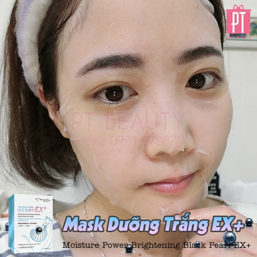 Mặt Nạ My Beauty Diary Ngọc Trai Đen Ex+ Xanh - My Beauty Diary Moisture Power Brightening Black Pearl EX+ 6pcs