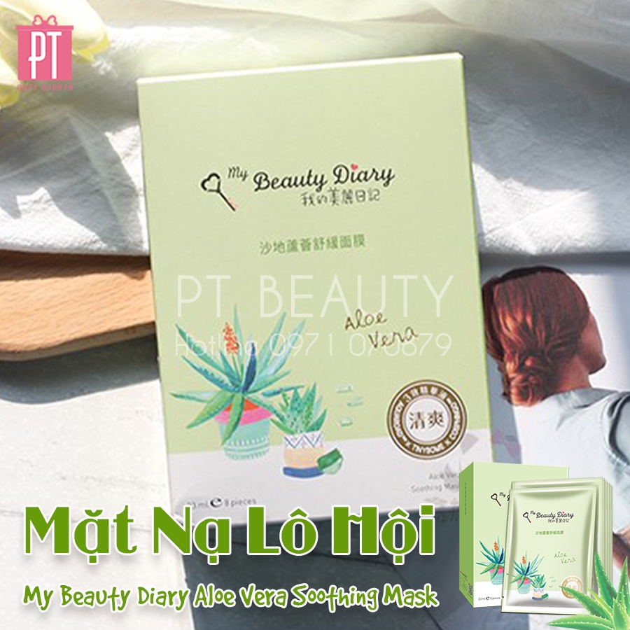 Mặt Nạ Lô Hội My Beauty Diary Aloe Vera Soothing Mask 8pcs