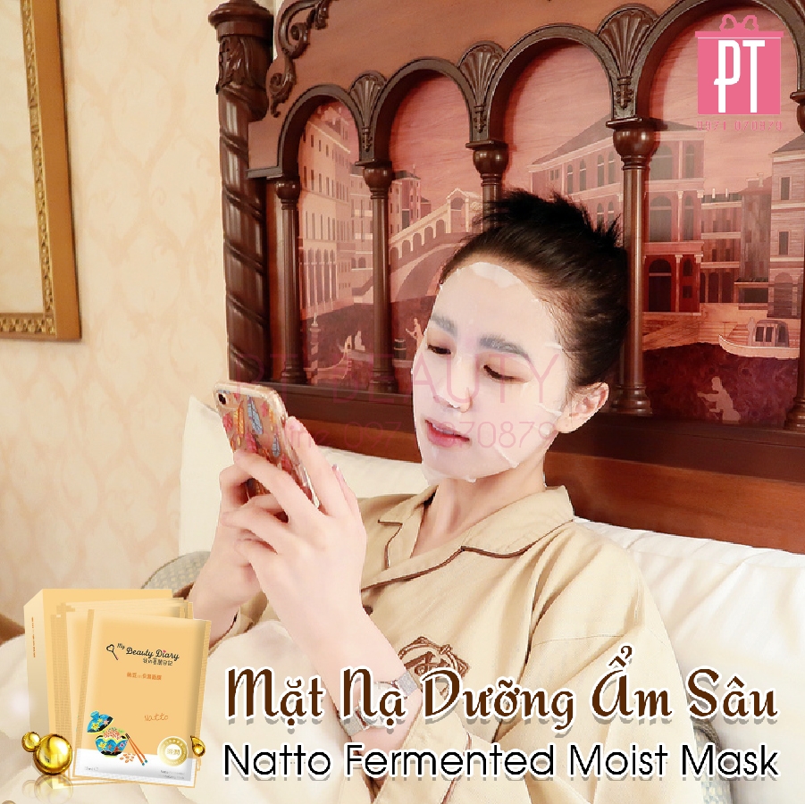 Mặt Nạ Dưỡng Ẩm Sâu Đậu Natto My Beauty Diary Natto Fermented Moist Mask 8pcs