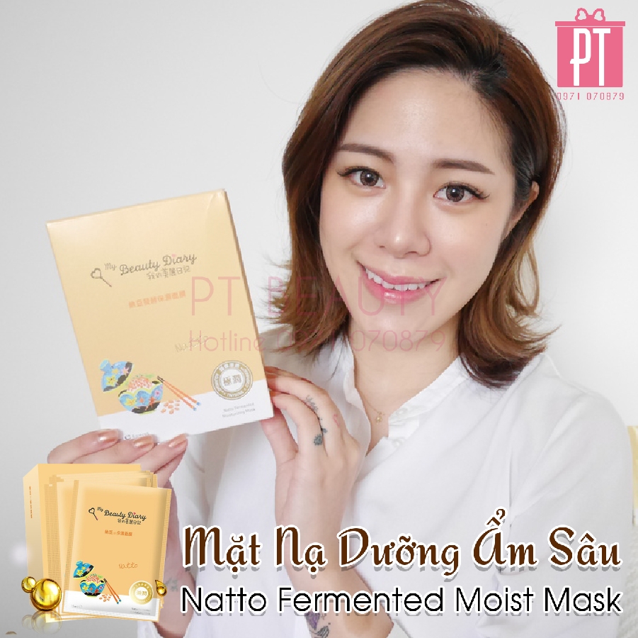 Mặt Nạ Dưỡng Ẩm Sâu Đậu Natto My Beauty Diary Natto Fermented Moist Mask 8pcs