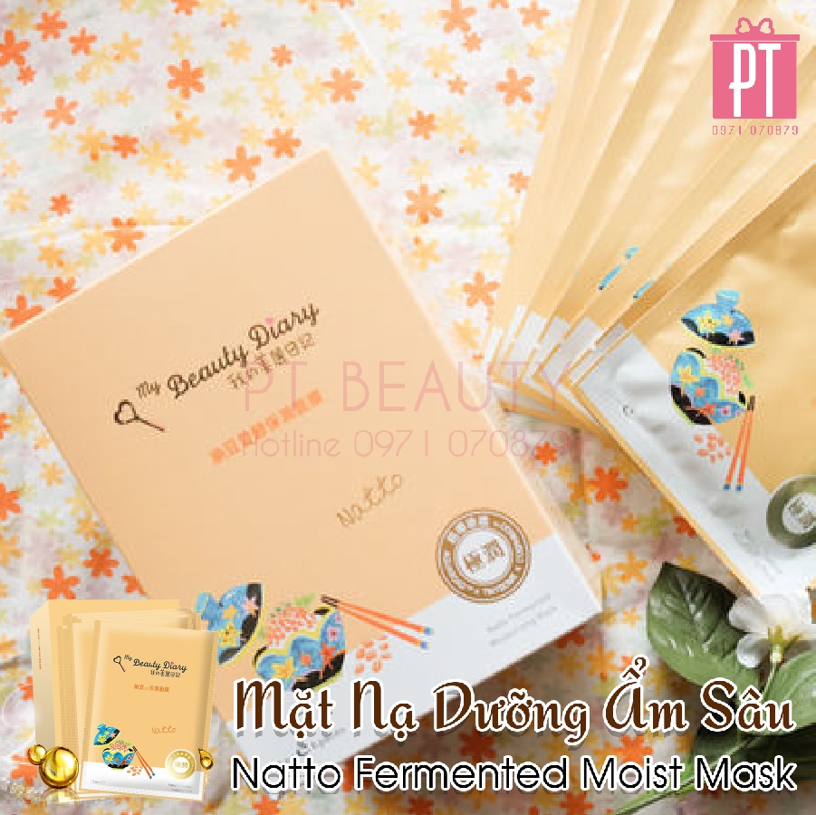 Mặt Nạ Dưỡng Ẩm Sâu Đậu Natto My Beauty Diary Natto Fermented Moist Mask 8pcs