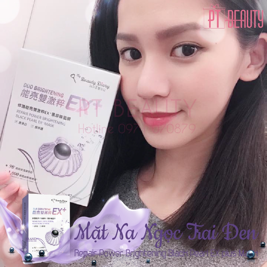 Mặt Nạ My Beauty Diary Ngọc Trai Đen Ex+ Tím - Repair Power Brightening Black Pearl EX+ Mask 6pcs