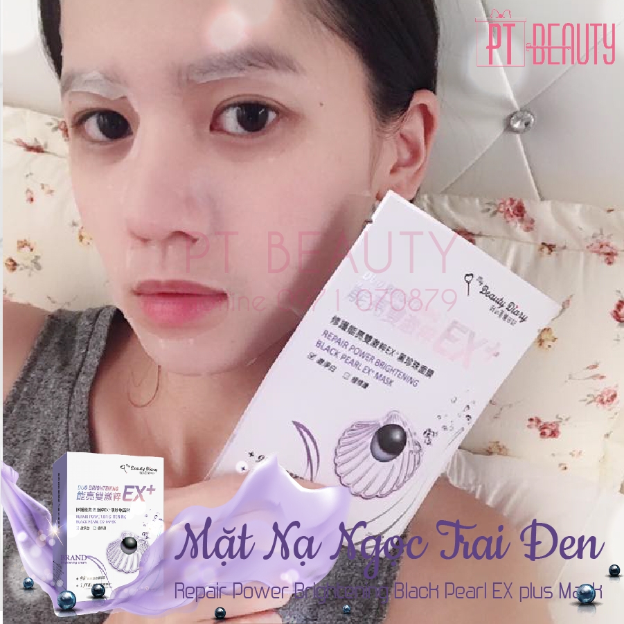 Mặt Nạ My Beauty Diary Ngọc Trai Đen Ex+ Tím - Repair Power Brightening Black Pearl EX+ Mask 6pcs