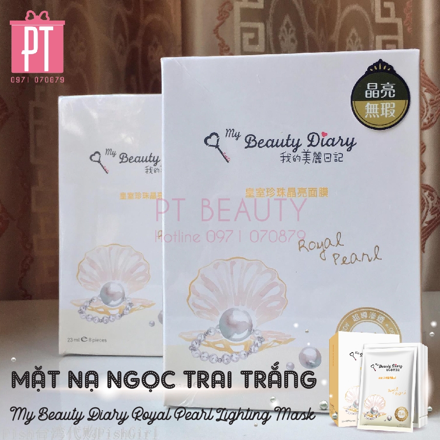 Mặt Nạ Ngọc Trai Trắng My Beauty Diary Royal Pearl Lighting Mask 8pcs
