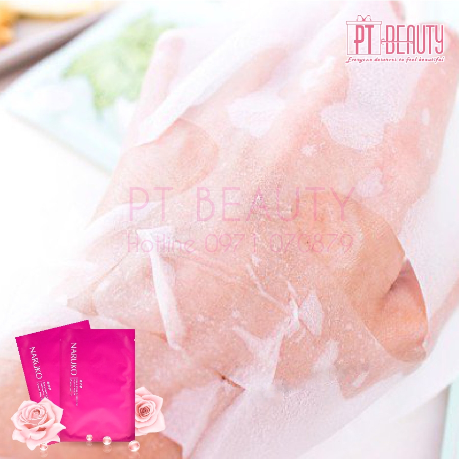 Mặt Nạ Cấp Ẩm Sâu Naruko Rose & Botanic HA Aqua Cubic Hydrating Mask EX 10pcs