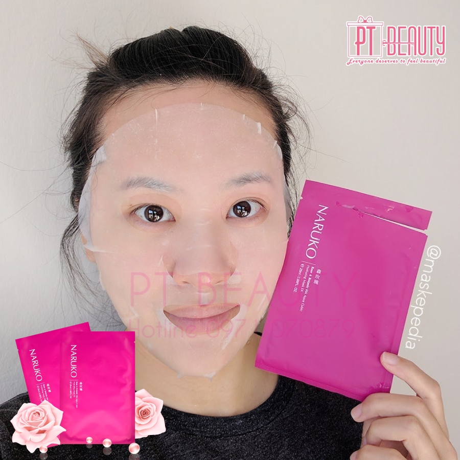 Mặt Nạ Cấp Ẩm Sâu Naruko Rose & Botanic HA Aqua Cubic Hydrating Mask EX 10pcs
