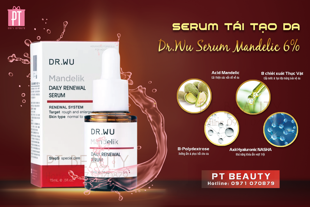 Serum Tái Tạo Da Dr.Wu Mandelic Acid 6% (15ml) 