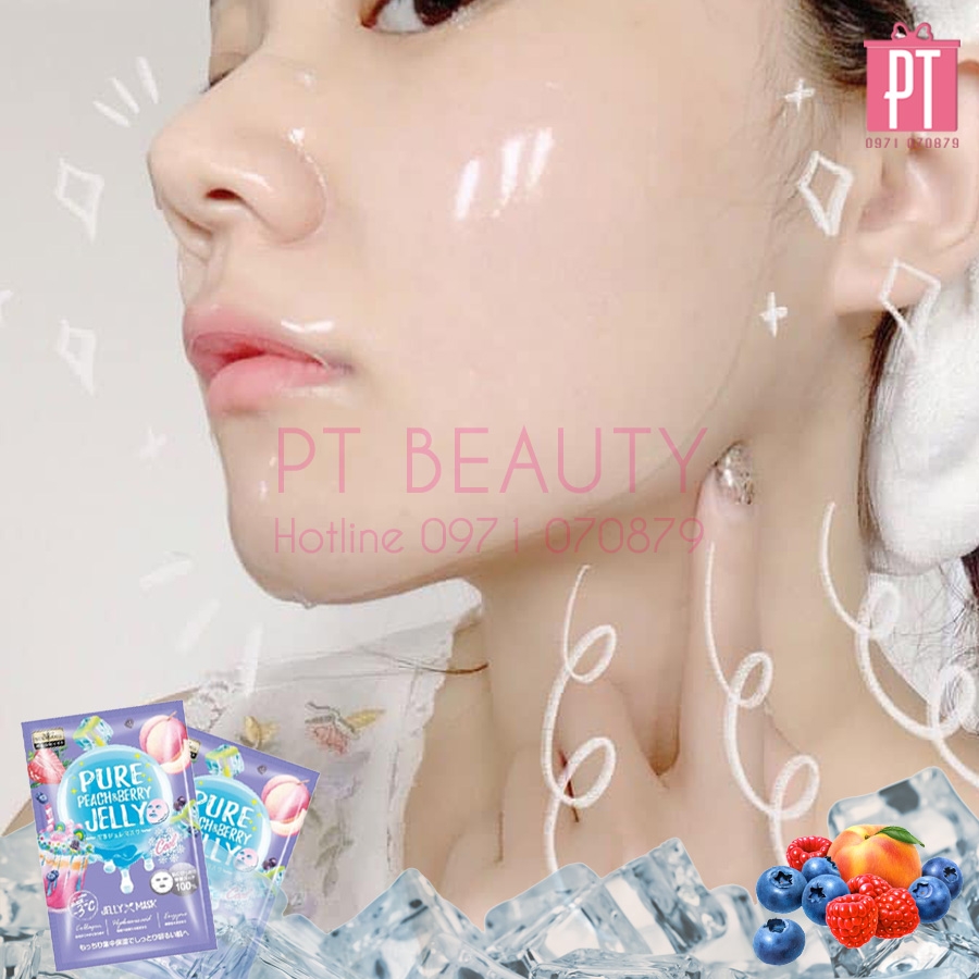 Mask Thạch Jelly Dâu Đào Sexylook hộp 3 miếng (màu tím)